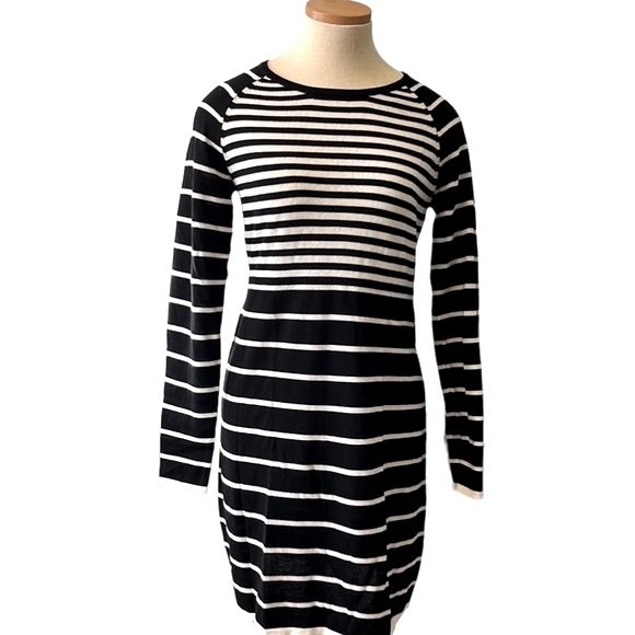 Trina Turk Stripe Wool Sweater Dress, Small & Medium - Picture 5 of 11
